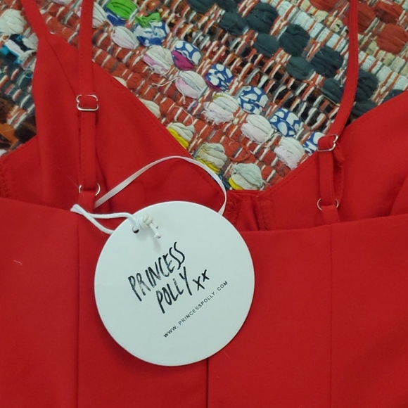 PRINCESS POLLY Novella Mini Dress Red - Picture 8 of 8